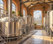 AI-generated illustration for Camden Town Brewery; not actual premises, products, people or equipment.