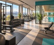 AI-generated illustration for Fitness First Bangor; not actual premises, products, people or equipment.
