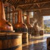 AI-generated illustration for The Lakes Distillery; not actual premises, products, people or equipment.